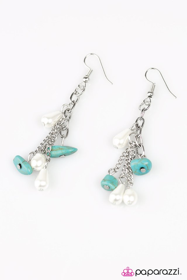 Paparazzi ♥ Desert Waltz - Blue ♥ Earrings