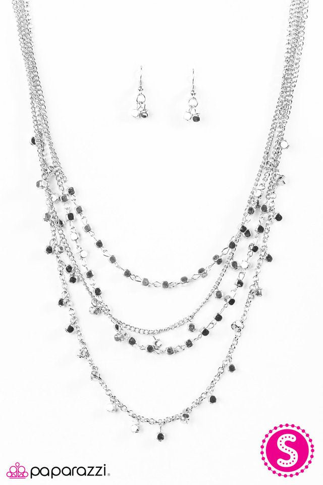 Paparazzi ♥ Total BLOCK-out - Silver ♥ Necklace