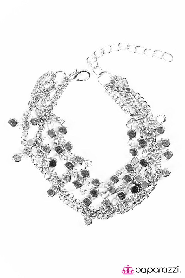 Paparazzi ♥ Block By Block - Silver ♥ Bracelet
