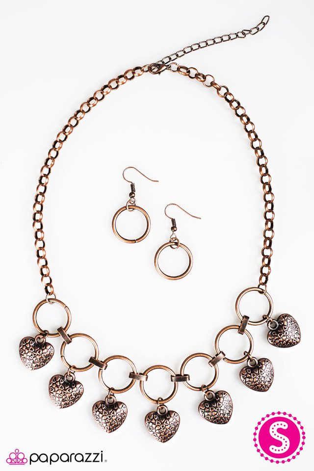 Paparazzi ♥ LOCKET and Loaded - Copper ♥ Necklace