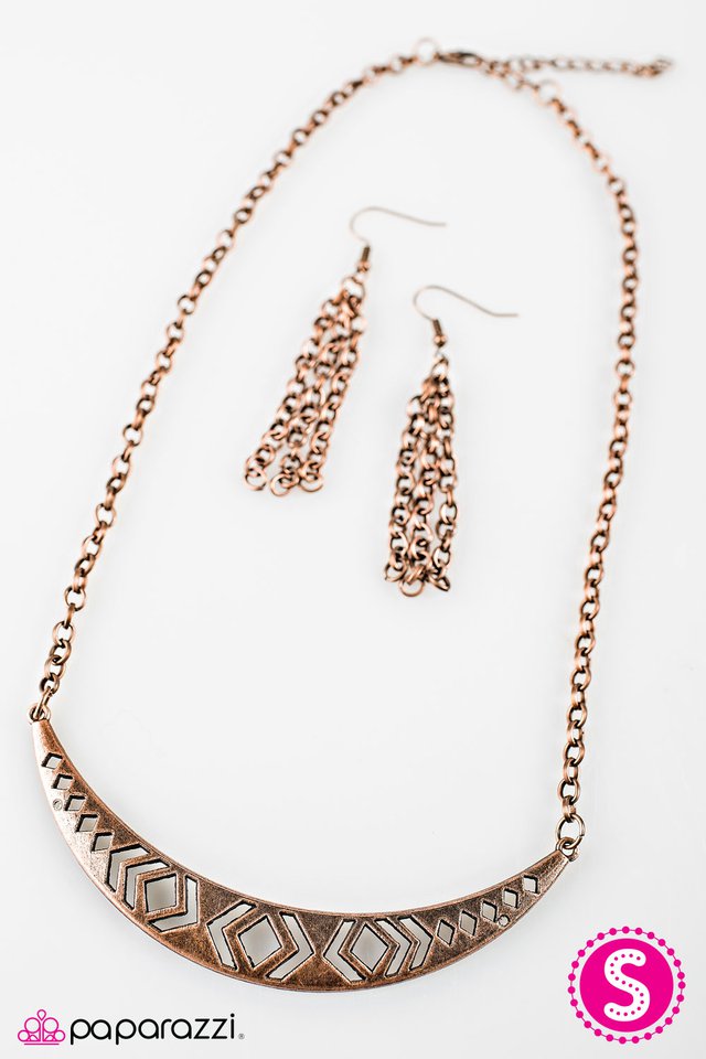 Paparazzi ♥ Moon Child - Copper ♥ Necklace