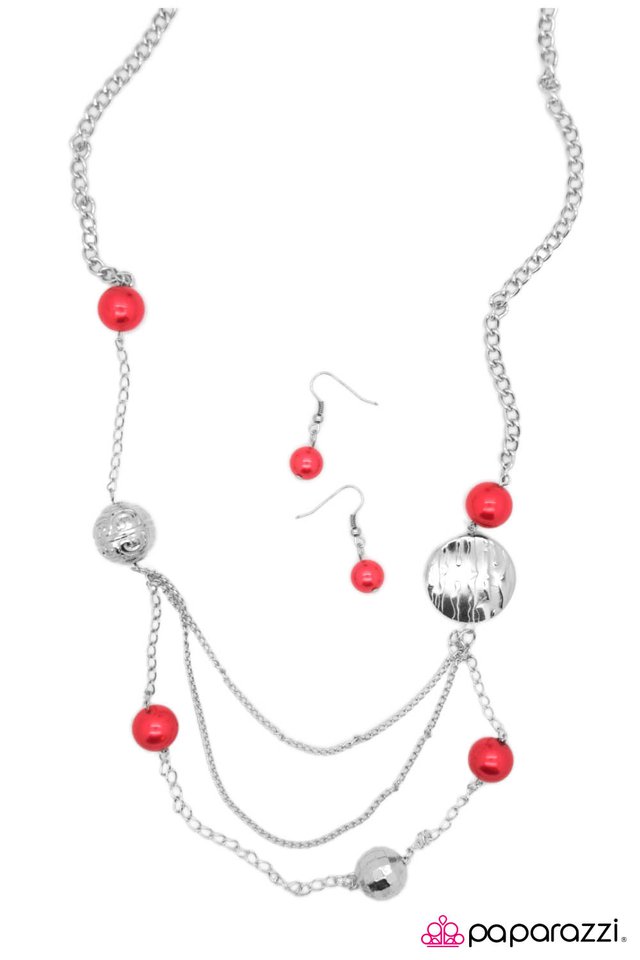 Paparazzi ♥ Ripple Of Excitement - Red ♥ Necklace