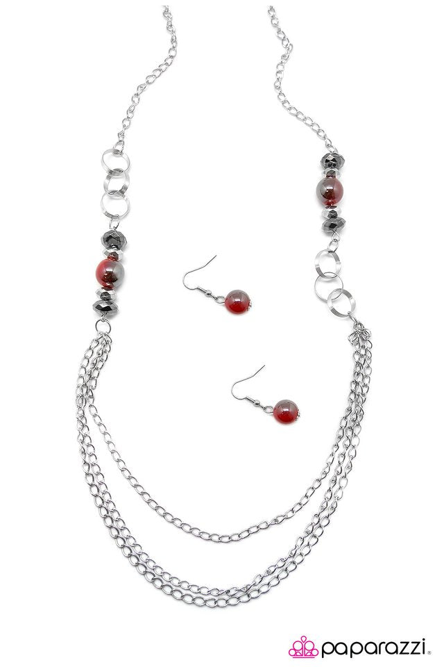 Paparazzi ♥ Delirium - Red ♥ Necklace