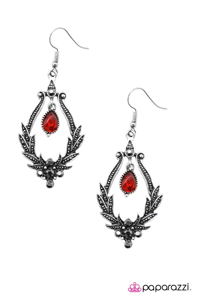 Paparazzi ♥ Sweet Chariot - Red ♥ Earrings