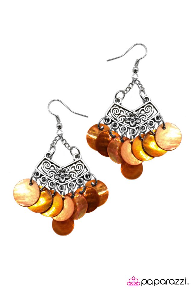 Paparazzi ♥ For SHORE - Orange ♥ Earrings