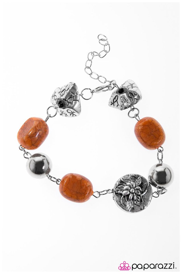 Paparazzi ♥ Easter Island - Orange ♥ Bracelet