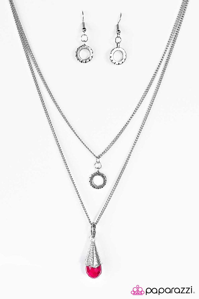 Paparazzi ♥ Top Gear - Pink ♥ Necklace