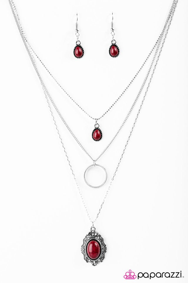 Paparazzi ♥ Western Fairytale - Red ♥ Necklace