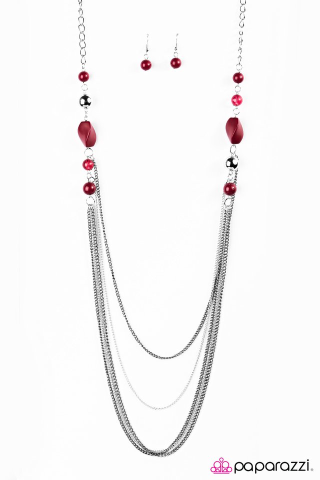Paparazzi ♥ Its My Party - Red ♥ Necklace