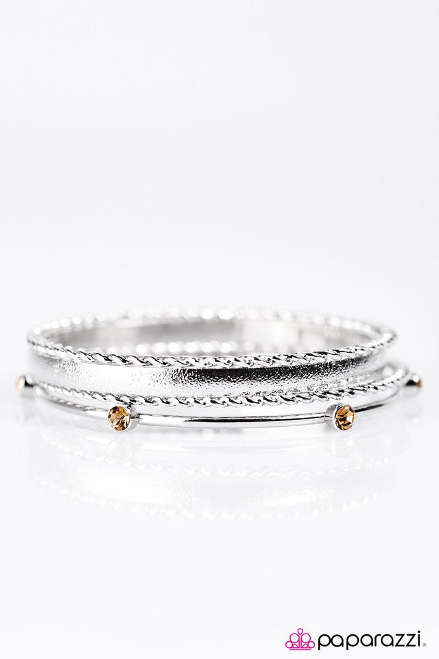 Paparazzi ♥ Sassy Shimmer - Brown ♥ Bracelet