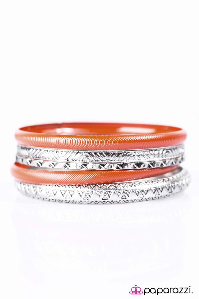 Paparazzi ♥ A Walk Through The JURASSIC Park - Orange ♥ Bracelet