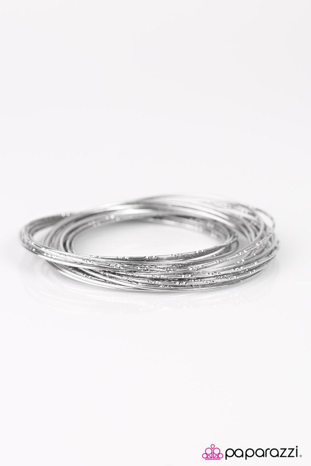Paparazzi ♥ I Eat Glitter For Breakfast - Silver ♥ Bracelet