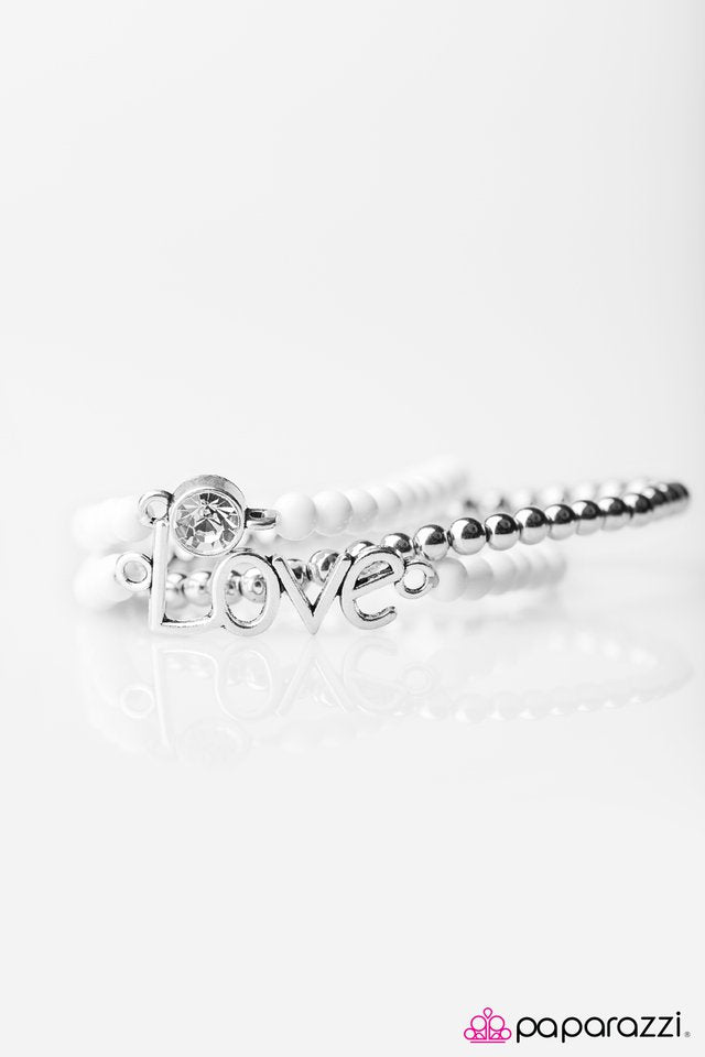 Paparazzi ♥ All Is Fair... - White ♥ Bracelet