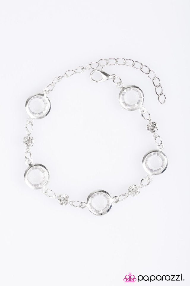 Paparazzi ♥ Glass Houses - White ♥ Bracelet
