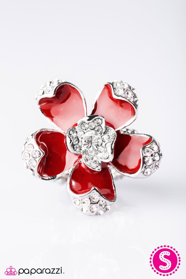 Paparazzi ♥ Blooming Elegance - Red ♥ Ring