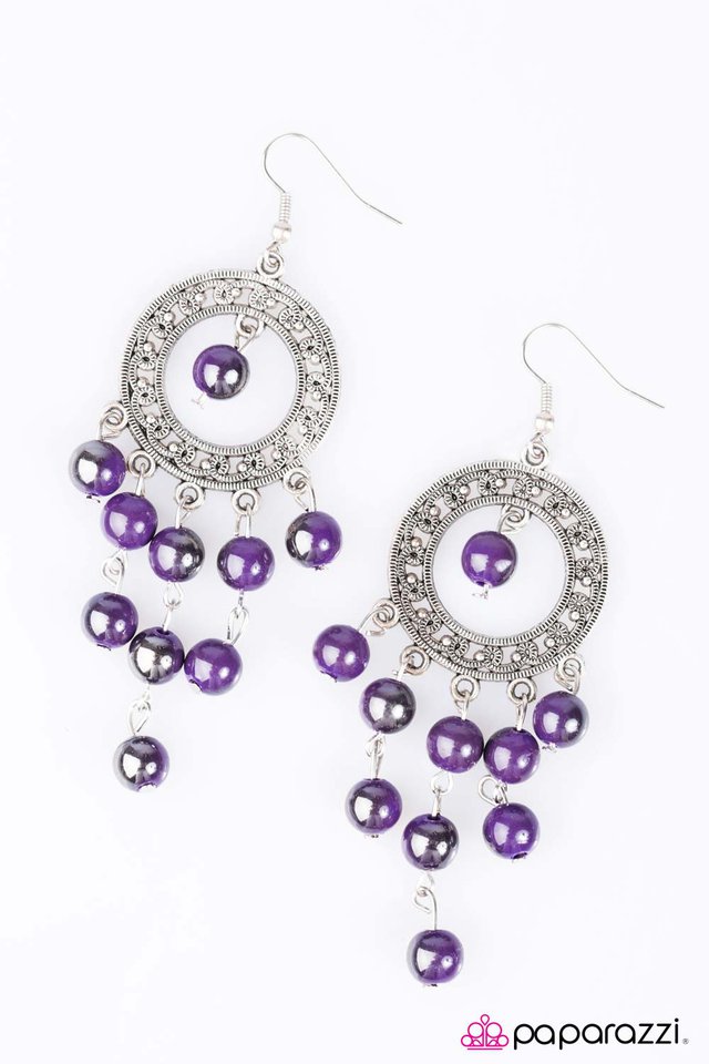 Paparazzi ♥ Burning Skies - Purple ♥ Earrings