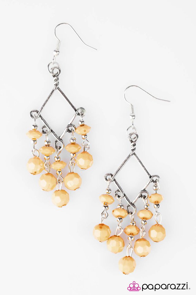 Paparazzi ♥ Dipped in Decadence - Yellow ♥ Earrings