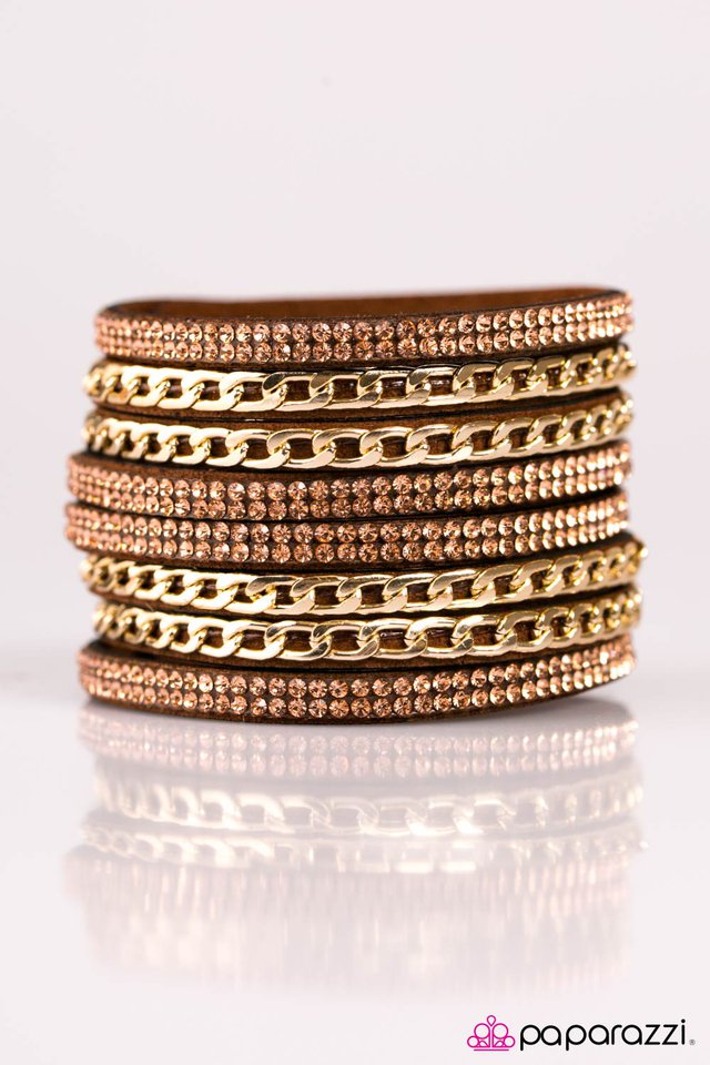 Paparazzi ♥ A Big Deal - Brown/Gold ♥ Bracelet