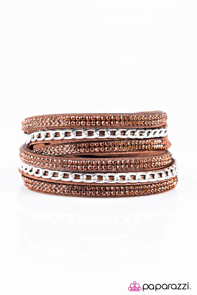 Paparazzi ♥ Put On Your Game Face - Brown ♥ Bracelet