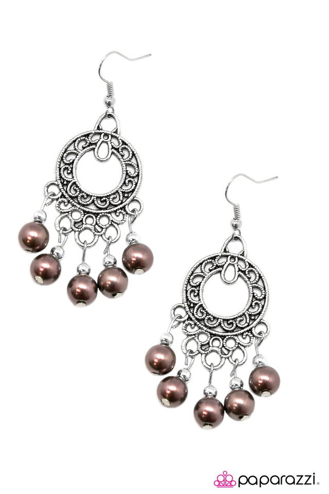 Paparazzi ♥ Hey Baby - Brown ♥ Earrings