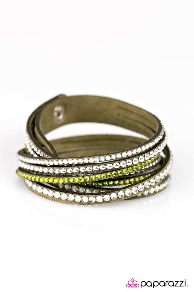 Paparazzi ♥ Strong Is The New Beautiful - Green ♥ Bracelet