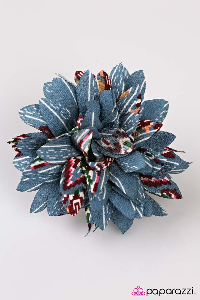 Paparazzi ♥ Cactus Flower - Blue ♥ Hair Clip