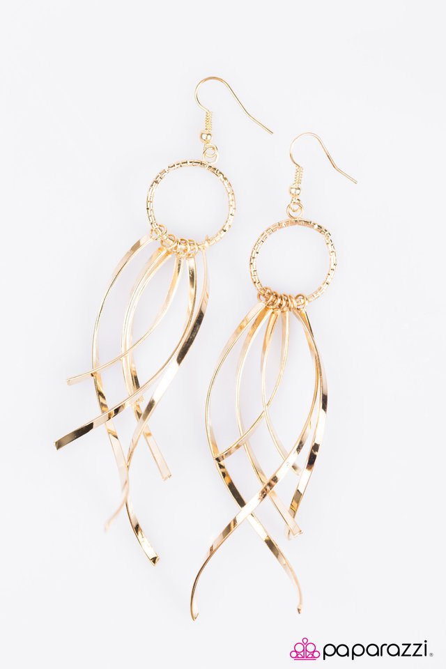 Paparazzi ♥ Fuel The Flame - Gold ♥ Earrings