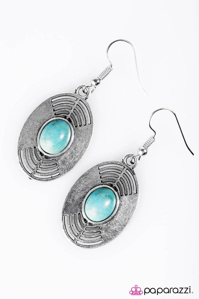 Paparazzi ♥ The Sound Barrier - Blue ♥ Earrings