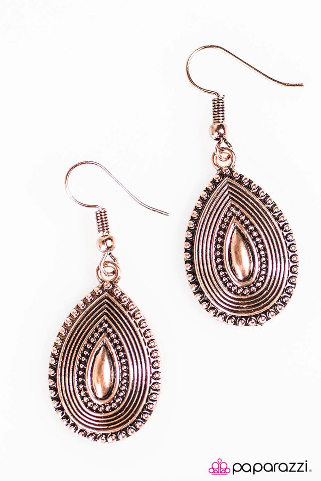 Paparazzi ♥ Rainy Days - Copper ♥ Earrings
