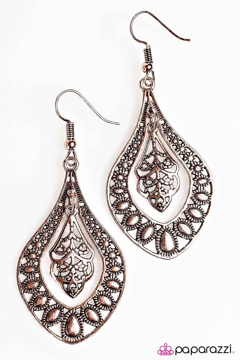 Paparazzi ♥ Arabian Affair - Copper ♥ Earrings