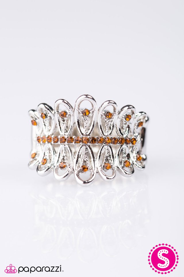 Paparazzi ♥ Fancy Pants - Brown ♥ Ring