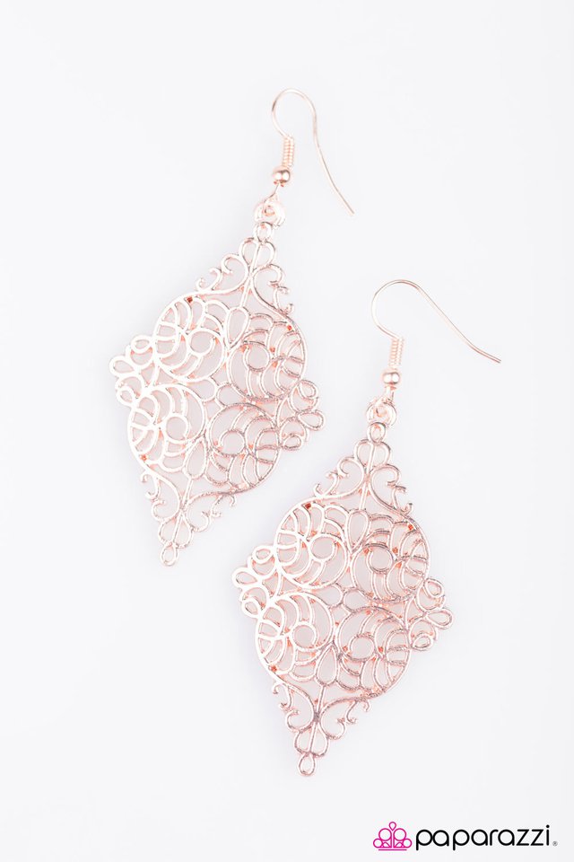 Paparazzi ♥ I FILIGREE Like Dancing - Rose Gold ♥ Earrings