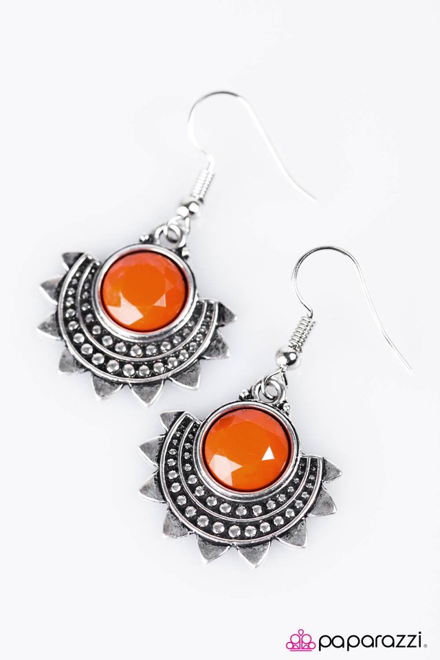 Paparazzi ♥ Adventure Is Out There - Orange ♥ Earrings