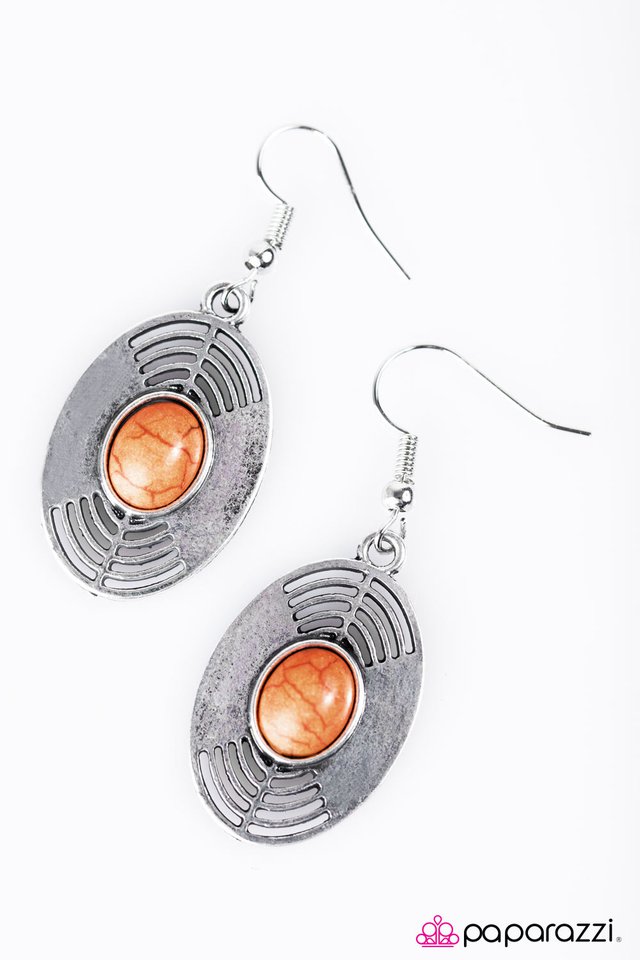 Paparazzi ♥ The Sound Barrier - Orange ♥ Earrings