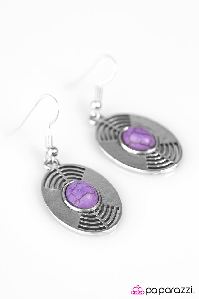 Paparazzi ♥ The Sound Barrier - Purple ♥ Earrings
