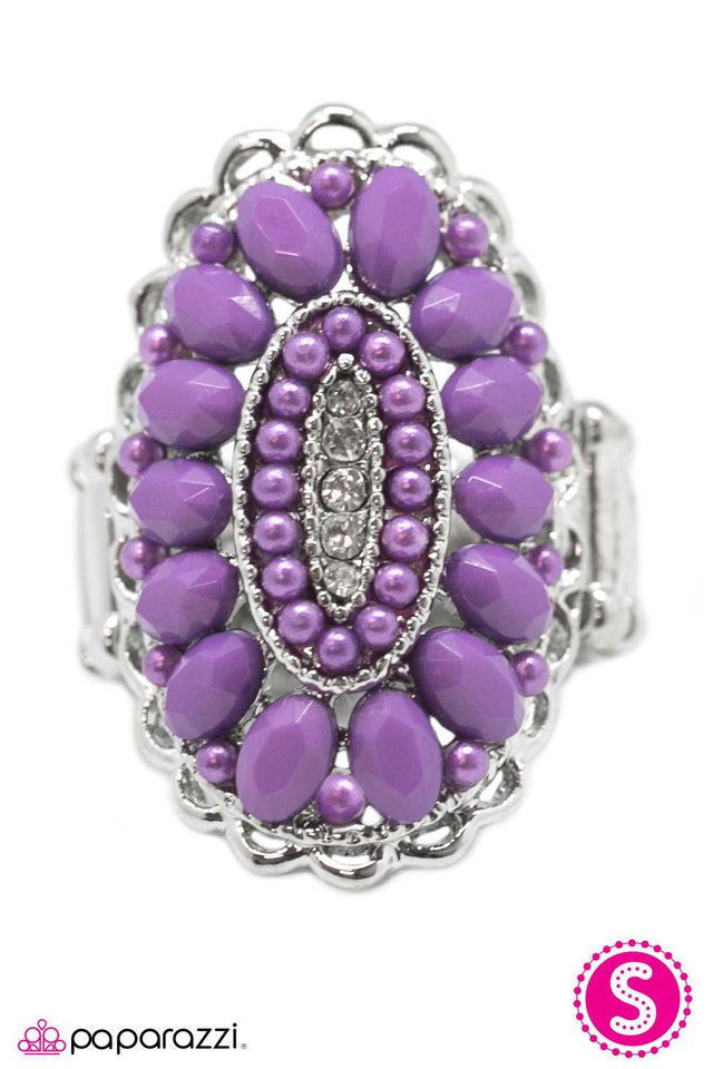 Paparazzi ♥ Queen BEAD - Purple ♥ Ring