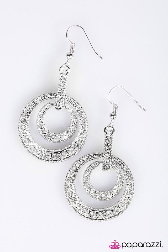 Paparazzi ♥ Cant Dull My Sparkle - White ♥ Earrings