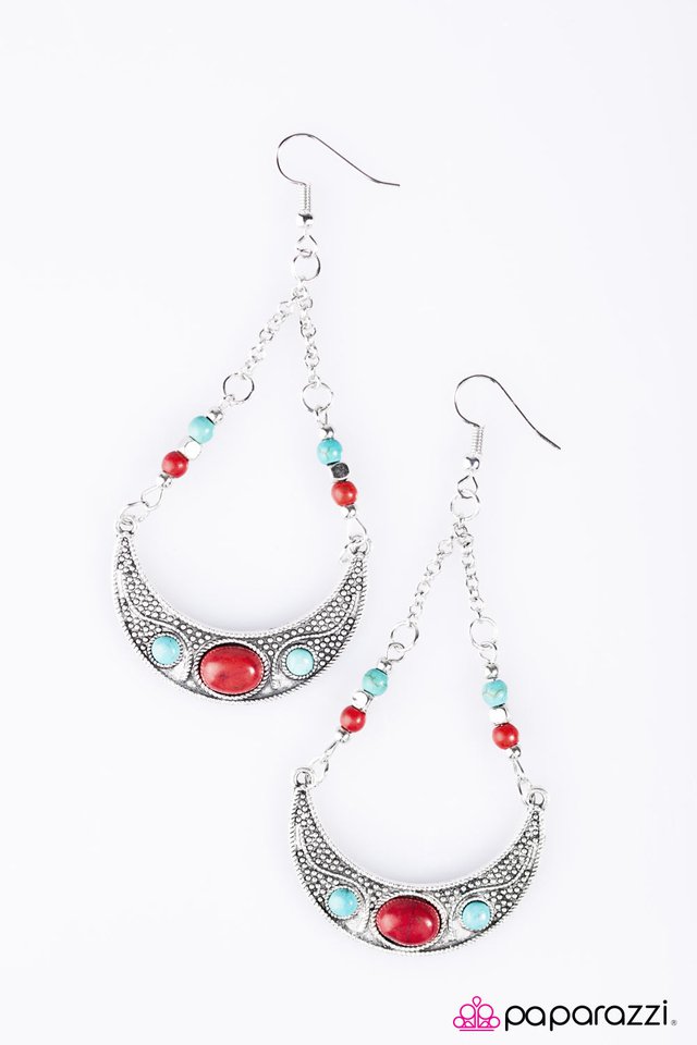 Paparazzi ♥ Not A Moment Too MOON - Multi ♥ Earrings