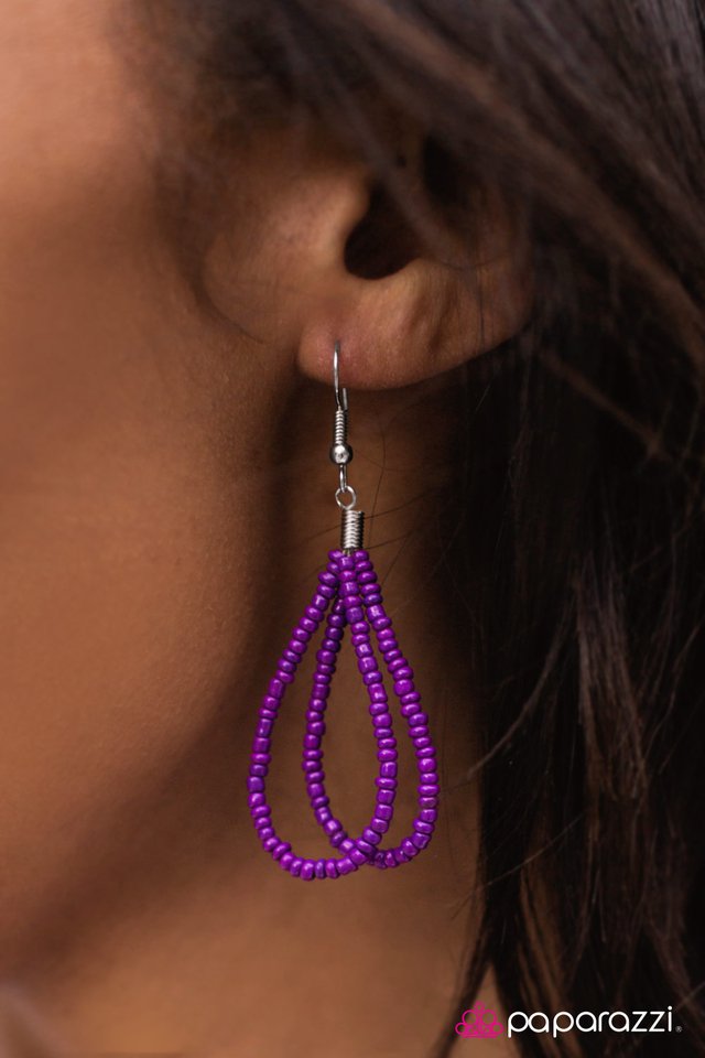 Paparazzi ♥ Get With The BEAD - Purple ♥ Necklace