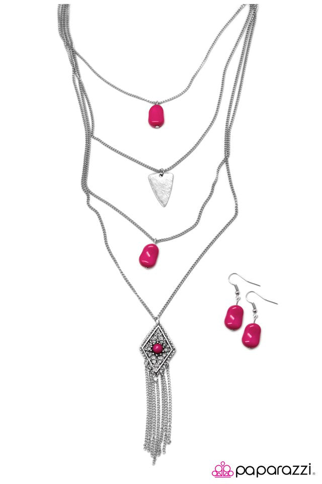 Paparazzi ♥ A Gypsy Soul - Pink ♥ Necklace