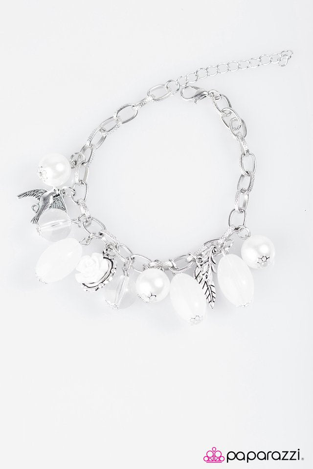 Paparazzi ♥ Love Doves - White ♥ Bracelet