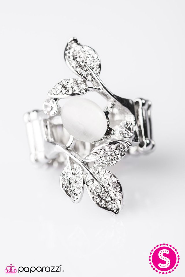 Paparazzi ♥ By Your LEAF - White ♥ Ring
