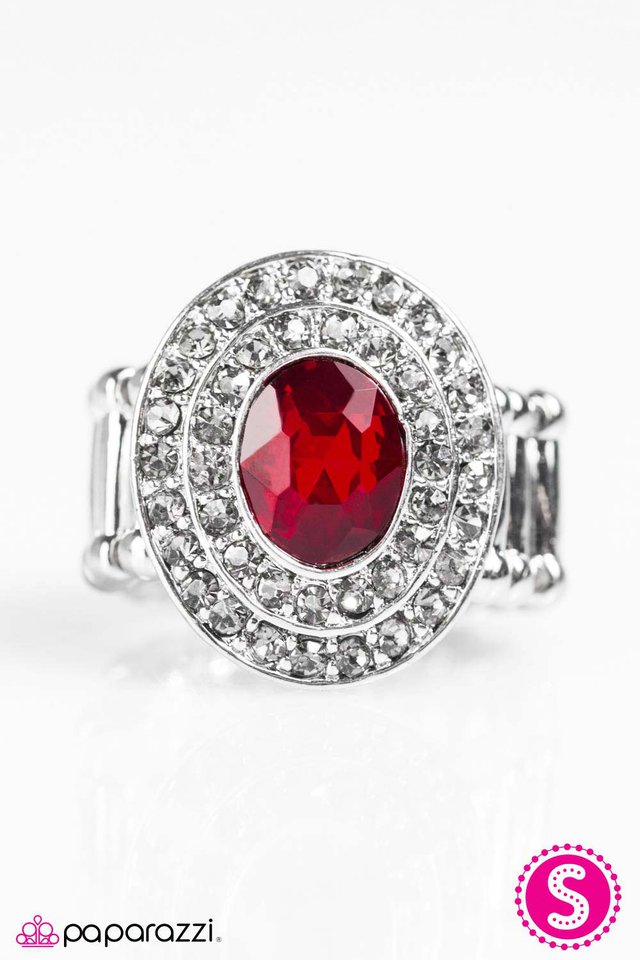 Paparazzi ♥ Glitter and Grandeur - Red ♥ Ring
