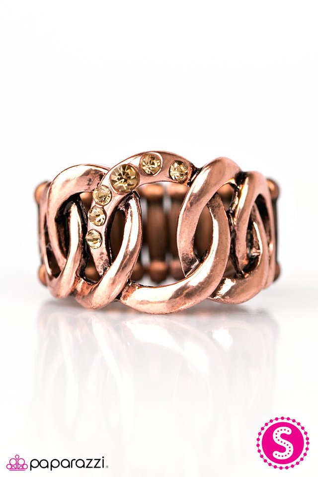 Paparazzi ♥ An Extra Side Of Sparkle - Copper ♥ Ring