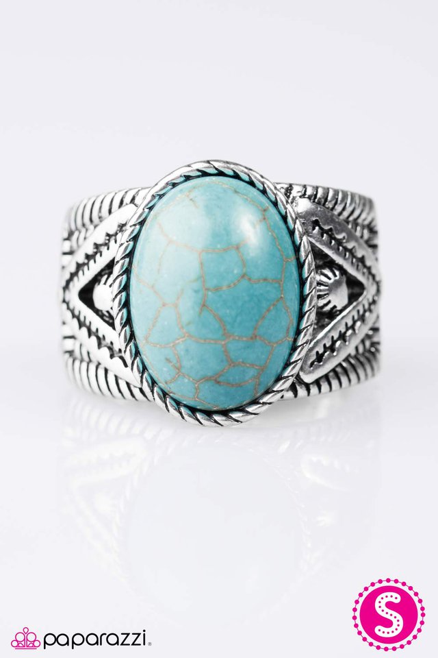 Paparazzi ♥ Rockfall - Blue ♥ Ring
