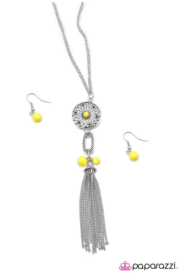 Paparazzi ♥ Gypsy Daydream - Yellow ♥ Necklace