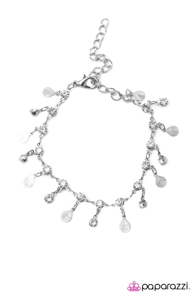 Paparazzi ♥ Rain, Rain Go Away - White ♥ Bracelet