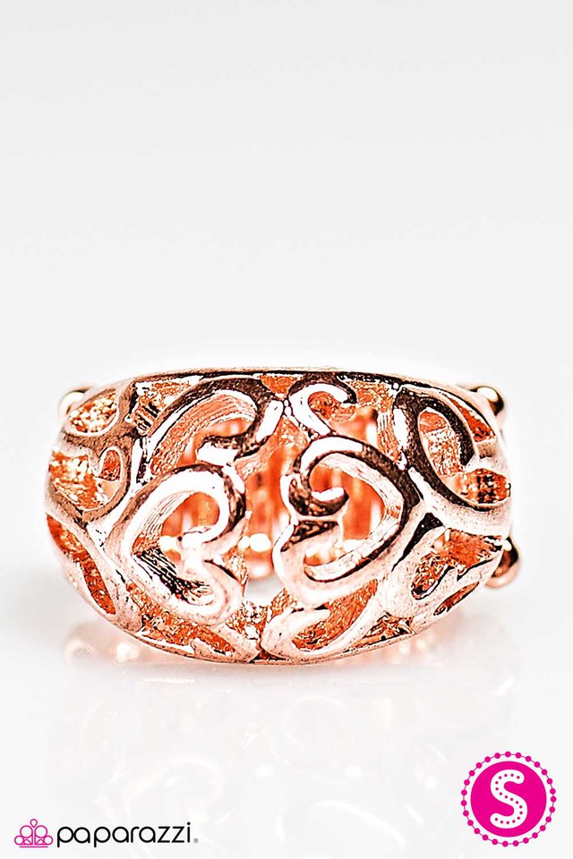 Paparazzi ♥ Open Hearts - Copper ♥ Ring