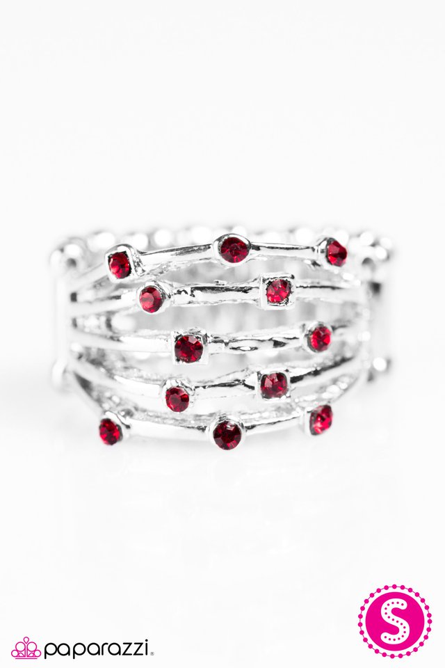 Paparazzi ♥ Sporadic Sparkle - Red ♥ Ring