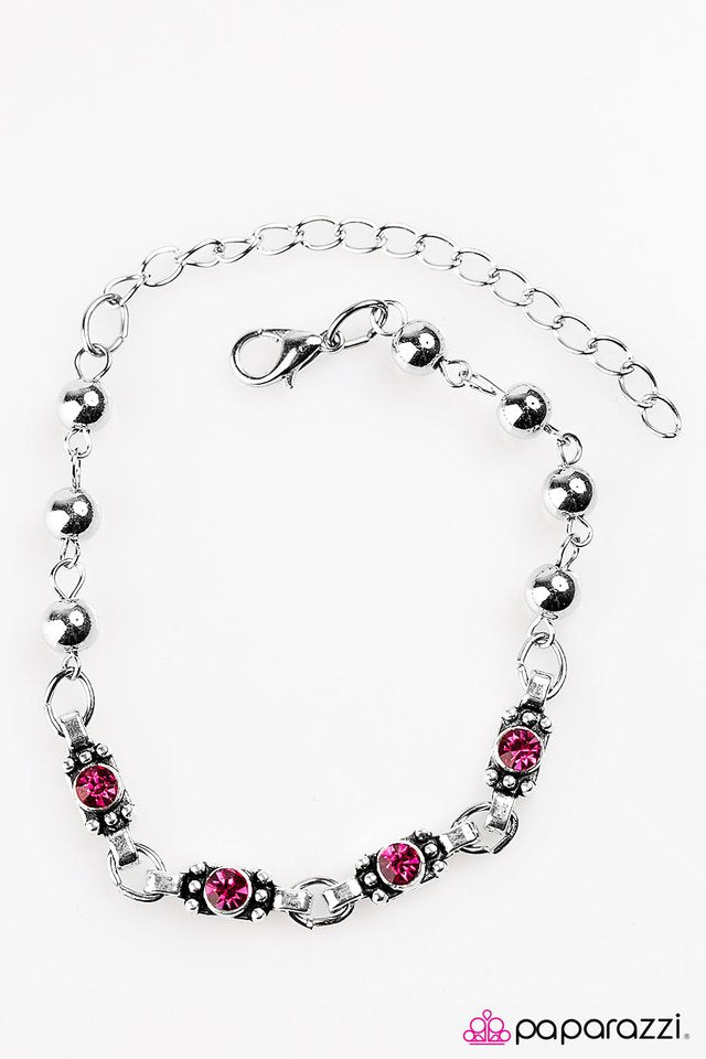 Paparazzi ♥ Metro Movement - Pink ♥ Bracelet